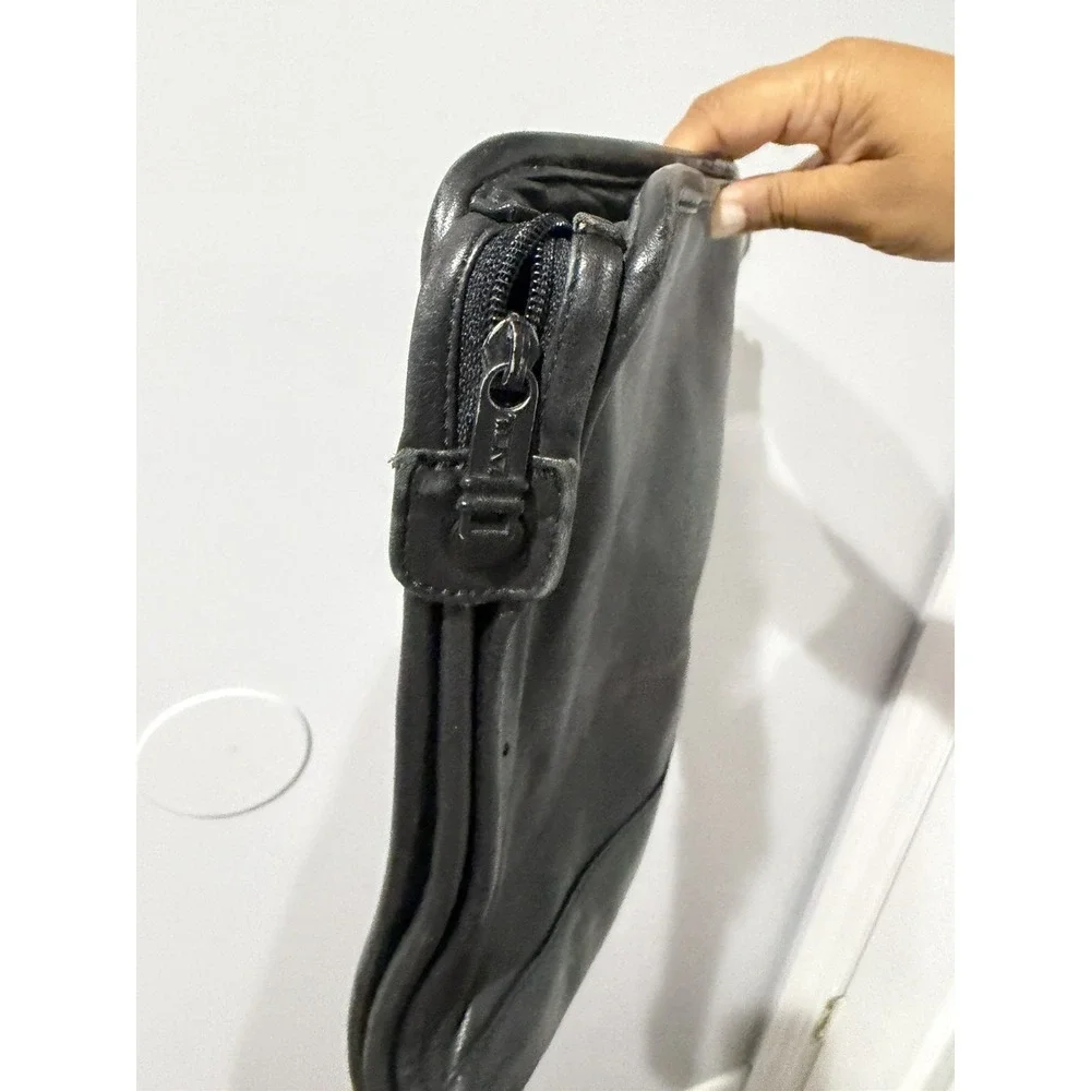VTG Tumi Leather Laptop Insert Sleeve Document Pouch Bag Black Attache Case L